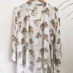 Free People Floral Tunic